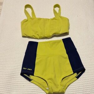 Jo+Jax Lime Green & Navy Two-Piece Set